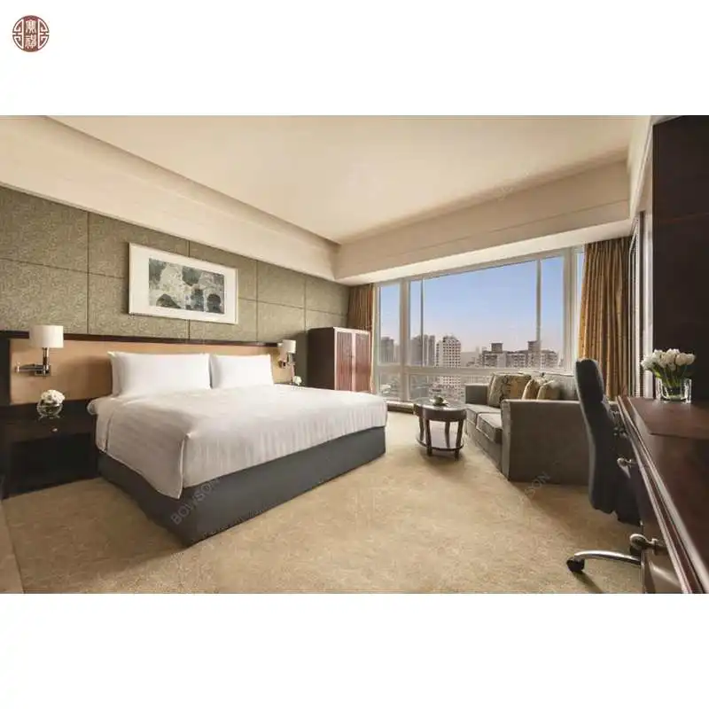 2022 Modern Design 5 Stars Hotel Luxury Furniture Hotel Wood Beds For Sale