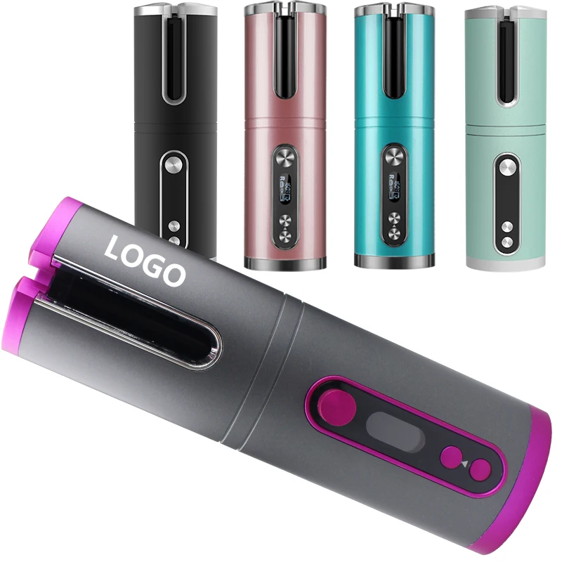 Customized ceramic curling iron magic wand roller machine hair stylist magic automatic curling iron with LCD digital display