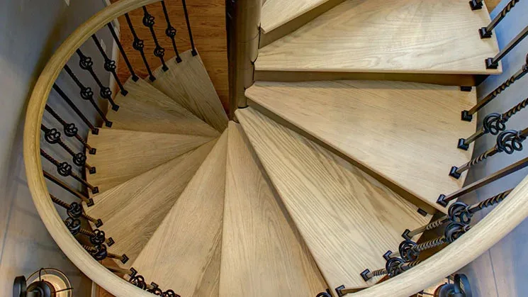 Trade Assurance House Stair Railing Wood Tread Aluminum Channel Balcony Fence Spiral Staircase Kit