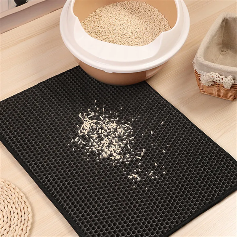 Pet Product Litter Box Mat Easy Cleaning Washable Double Layer Cat Litter Mat