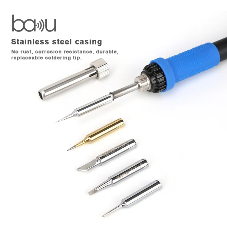 Electric Solder Iron 60W Adjustable Temperature Ba-464 Replaceable Soldering Tip Welding Irons For Repairing Rework