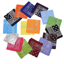 12 Pack Headbands For Women,  Men, Bandanas For Dogs, Organic 100% Cotton Novelty Cowboy Bandana