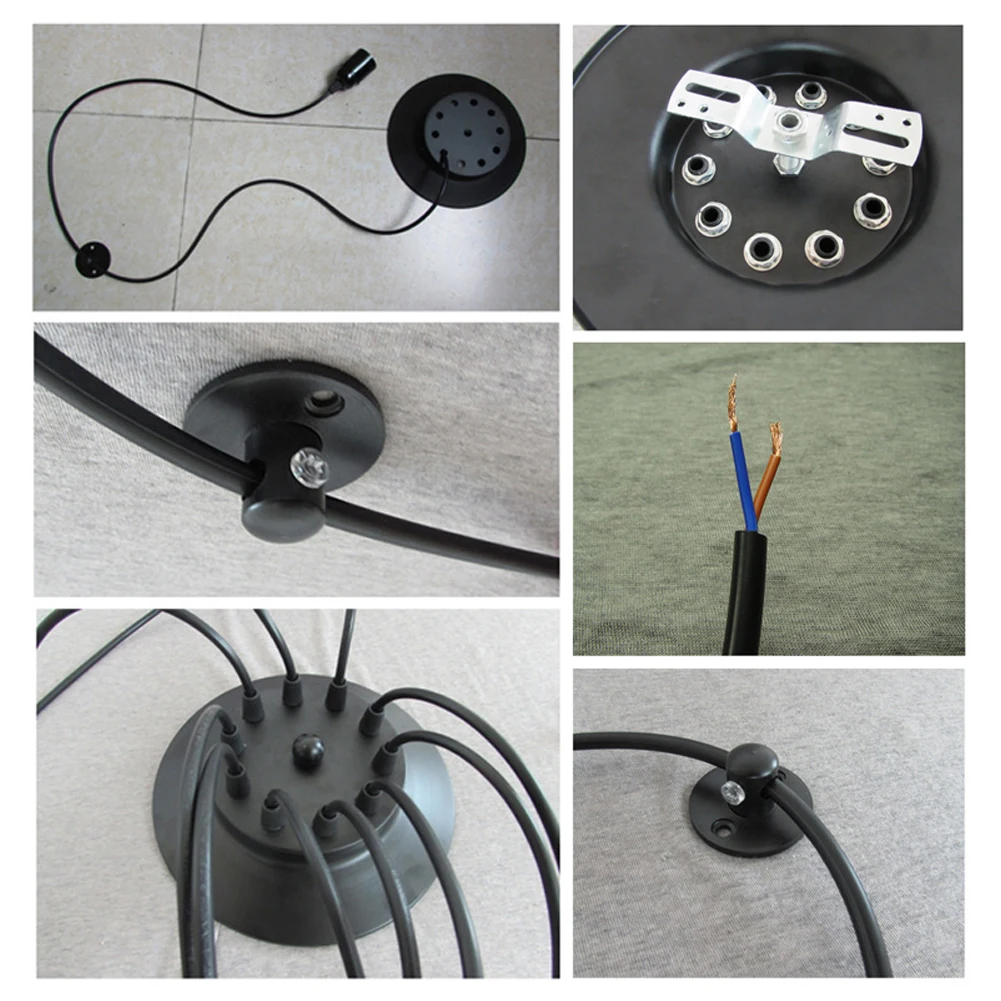 3/6/8/12 Leds Retro Chandelier Vintage Light E27 85-265V 4W ST64 Bulb Pendent Light Lampara Cafe Dining Office Bar Decoration