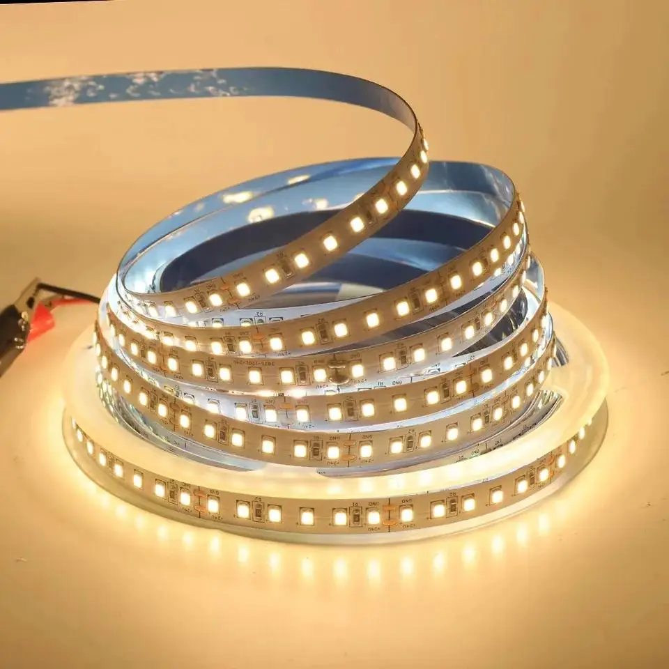 LED Tape 12V 24V SMD 2835 120LED/M 5M LED Strip Light DC 12V Tira Warm White Indoor Decor Stripe Ribbon Lighting for Show Case