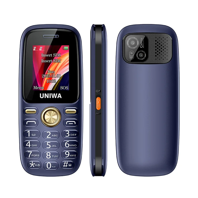 OEM Feature Phone UNIWA U36A 1.77 inch Screen cell phone Dual SIM Fashion Keypad Mobile Phone with Big Battery