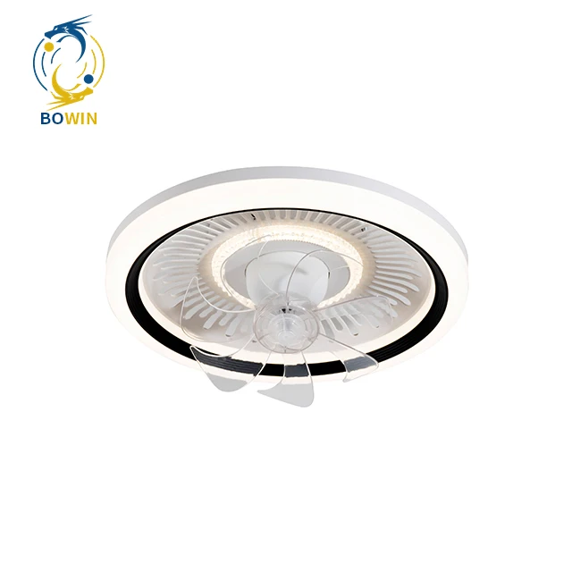 Uganda Modern stealth ABS invisible blades remote control bedroom luxury bladeless ceiling fans with lamp