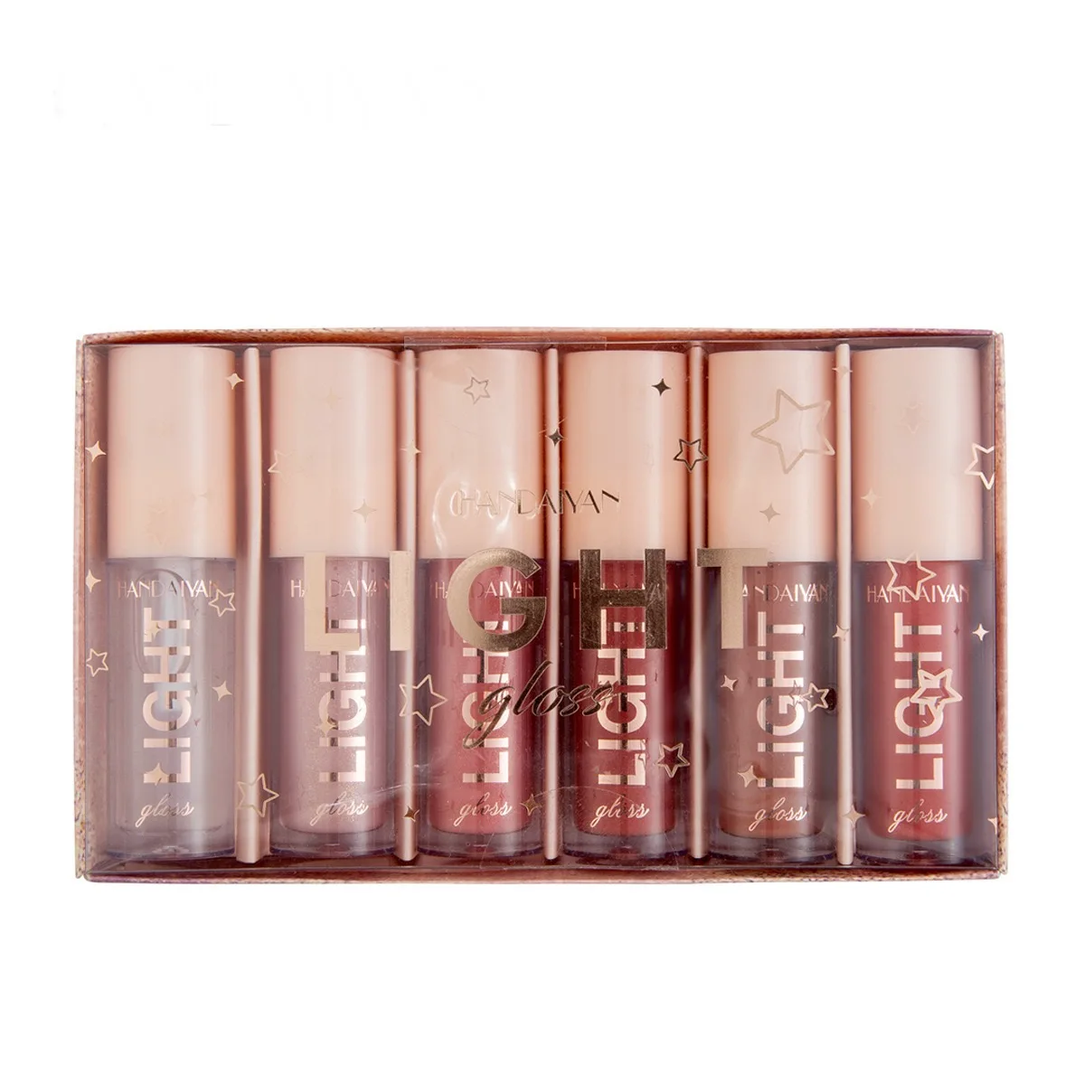 HANDAIYAN High Lipgloss 6 Colors Gift Box Of Makeup Liquid Lipstick Moisturize Lips Care Cosmetics 3D Shine Lip Gloss