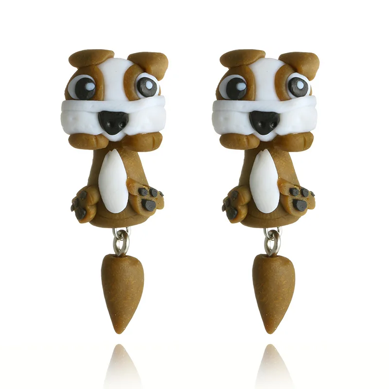 
Wholesale and retail fashion stylish handmade cute dog soft soft earring for female 