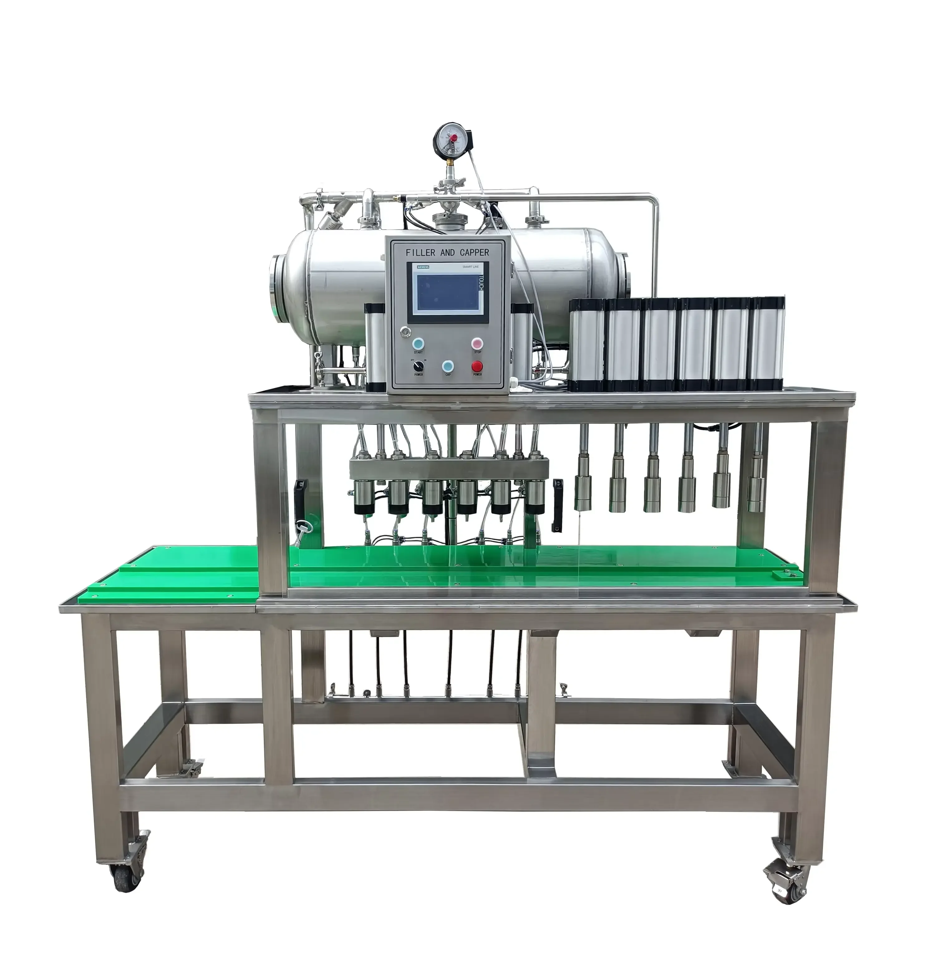 Beer bottle filling machine 4 6 8 10 heads, isobaric filler capping machine for sale