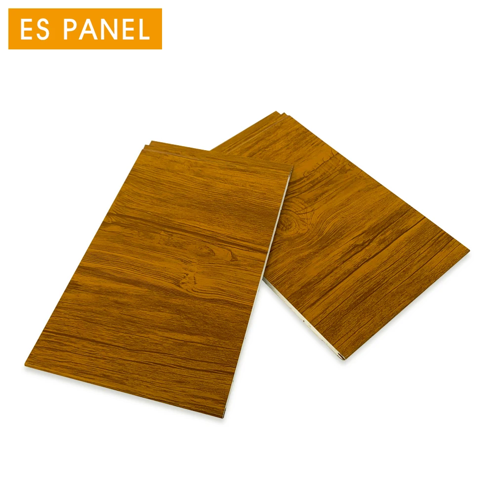 clading pu metal insulated board grain home wood exterior wall siding panel