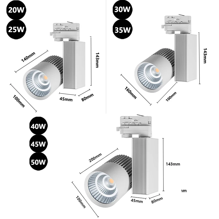Hot Products Aluminum Commercial Track Light LED Cob Adjustable Spot Lamp with Ceiling Spotlights from Retail Supplier