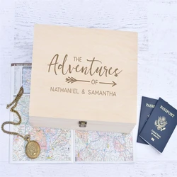 Wholesale Custom Hinges Keepsake Wooden Personalized Unfinished Handmade Pine Memory Storage Engraved Gift Box