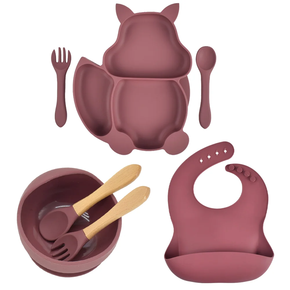  Baby sectioned silicone plate cone fox baby