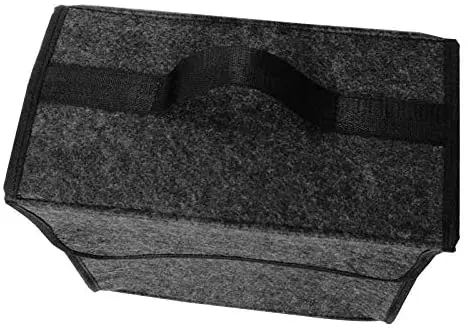 
Collapsible Soft Felt Car Storage Box Adjustable Securing Straps Portable Car Trunk Organizer 