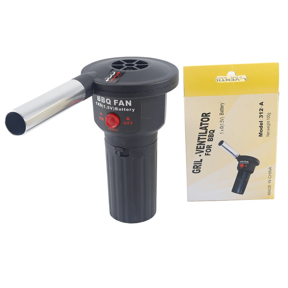 Manual Portable plastic bbq hand fan barbecue Electric air blower charcoal bbq grill with fan