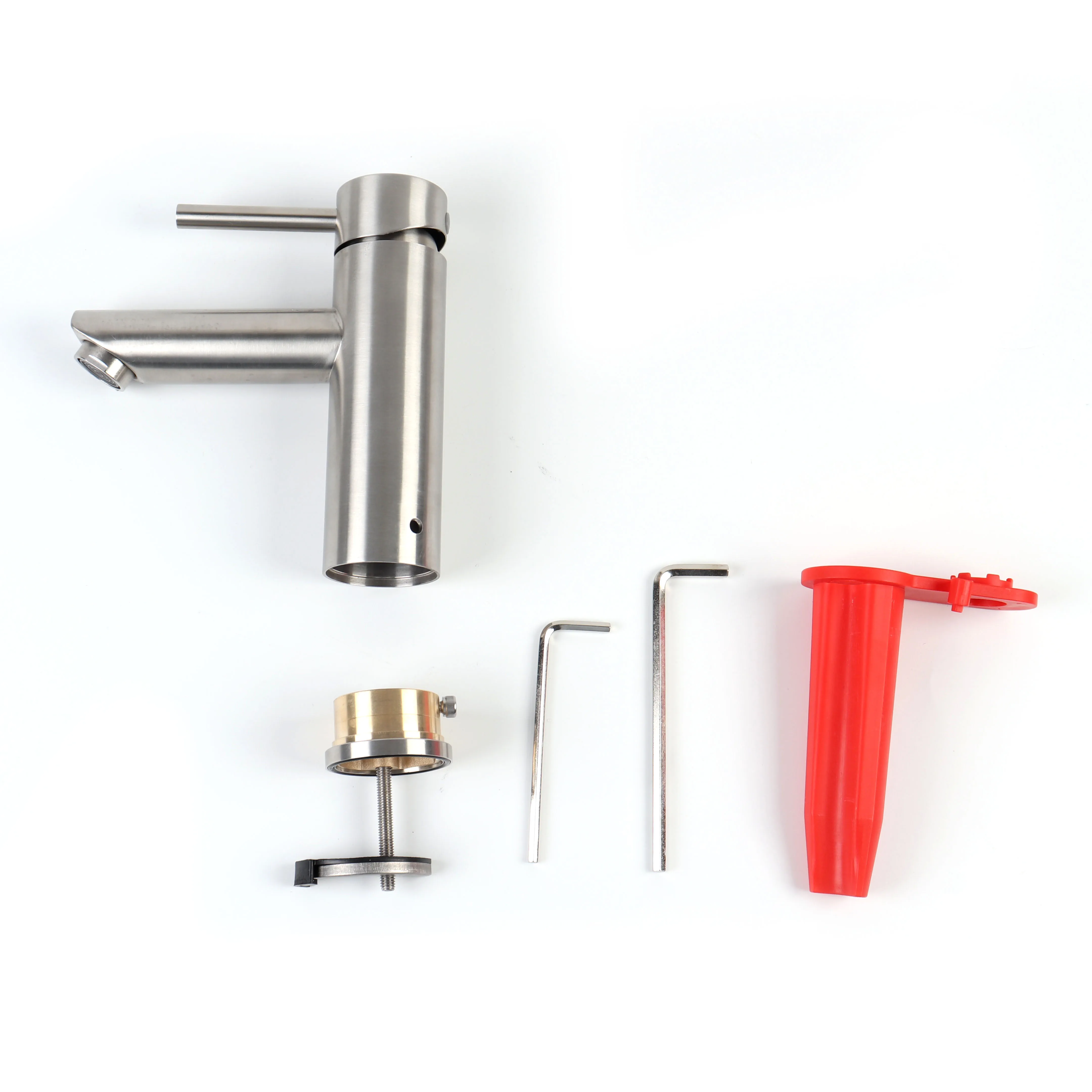 Easy fast install 35MM brushed nickel Deck mounted mixer Classic Lavatory Bathroom Basin Faucet