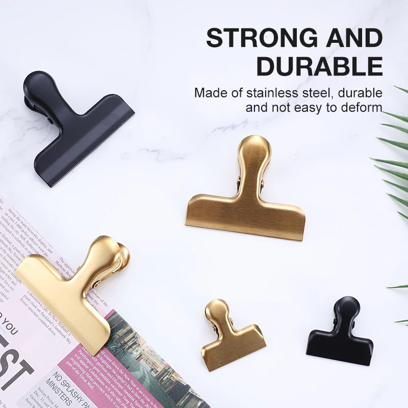 Wholesale Hot Sale Kitchen Metal Food Sealing Clip Stainless Steel Snack Coffee Food Sealing Clip