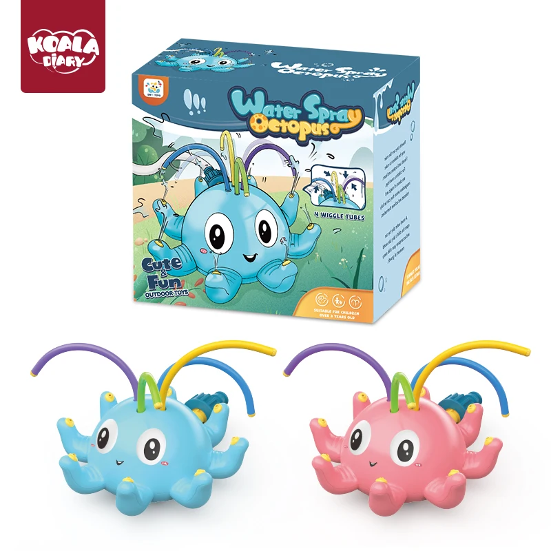 Summer Outdoor Water Toys, Octopus Sprinkler Toys with Wiggler Tubes, Outdoor Water Spray Sprinkler for Kids