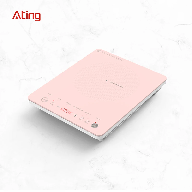 Low Price Pink cooktop 2000W induction hob touch screen Electric Stove single Induction cooker