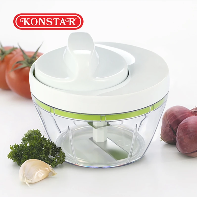 Low Price Wholesale Big Kitchen Garlic Press Metal Cutter Onion Chopper With Container