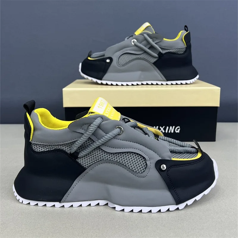 2024 autumn new men and women can fashion casual sports shoes air cushion soft sole increase casual skateboard shoes lace-up