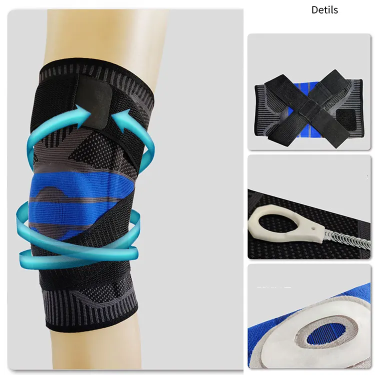 High Quality Adjustable Football For Toddlers Breathable Basketball Nylon Compression Sleeve Knee Brace With Patella Gel Pads