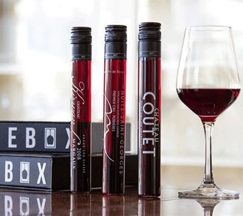 Custom Empty 50ml 100ml Mini Vial Packaging Bottle Sample Red Wine Test Tube Commercial Shot Liquor Glass Juice Bottle Beverage