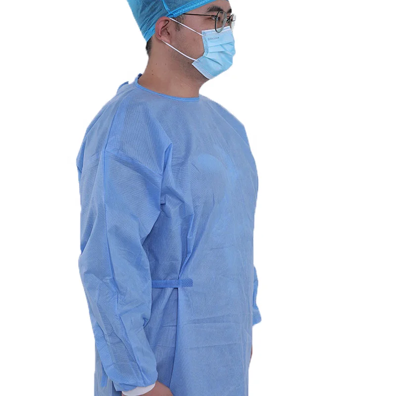 Blue Dust Sterile Sms Level 2 Gowns Medical Disposable Isolation Gowns