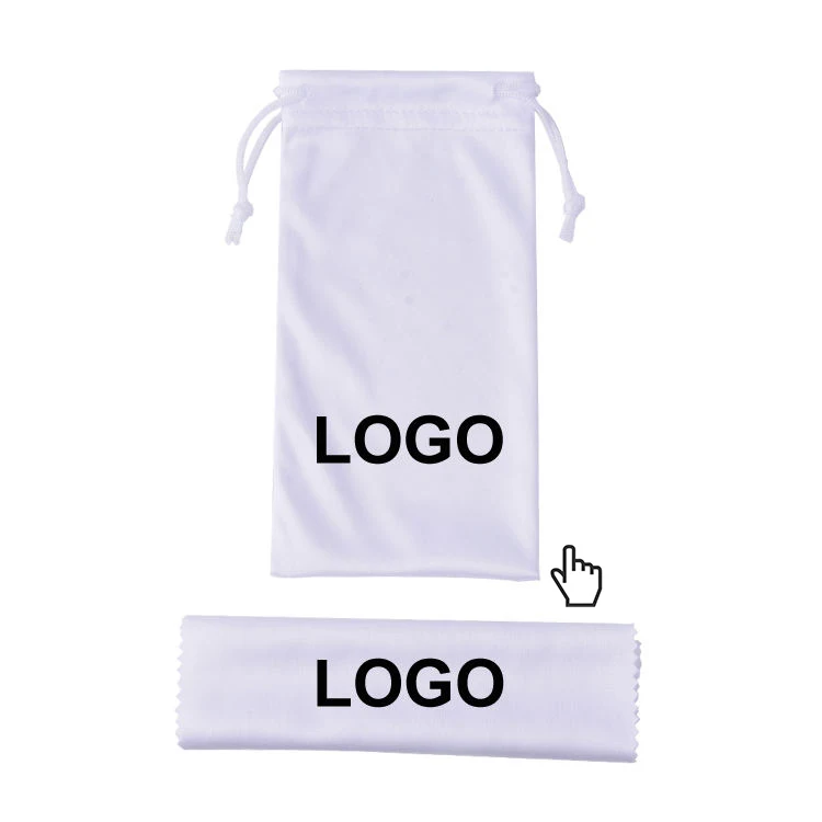 High Quality Soft Drawstring Glasses Eyeglasses Bag, Microfiber Sunglasses Pouch Custom Logo