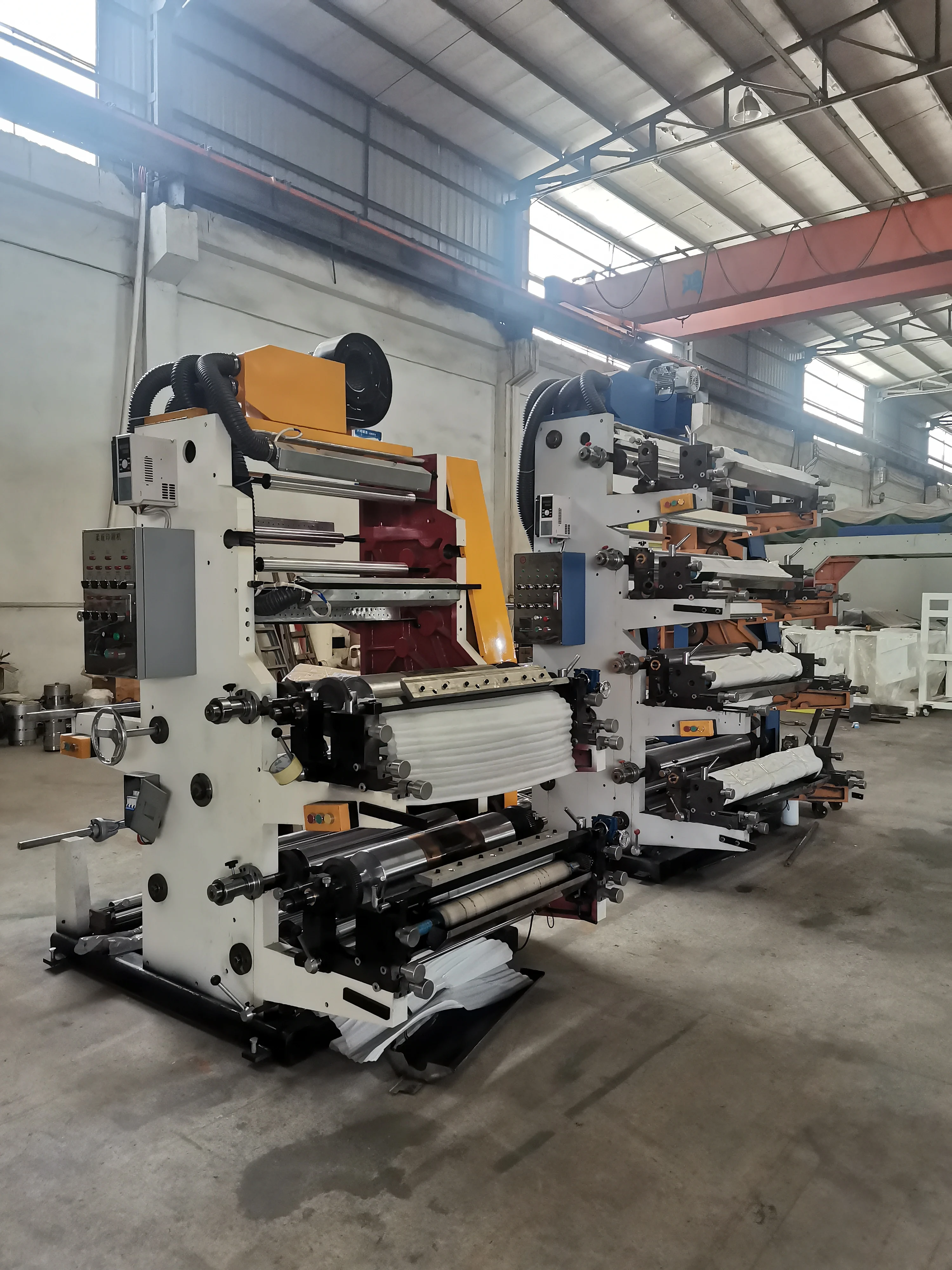 Manufacturers Pvc Bopp Pe Label Paper Plastic Film 2 4 6 8 Color Flexo Printing Machine