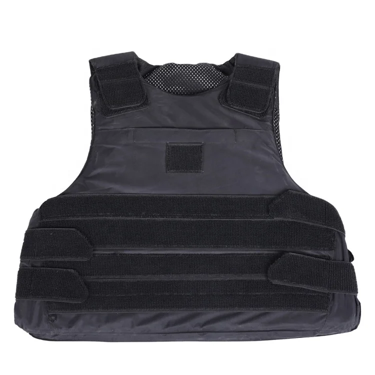 Черный скрытый пуленепробиваемый жилет для полиции армии милитари