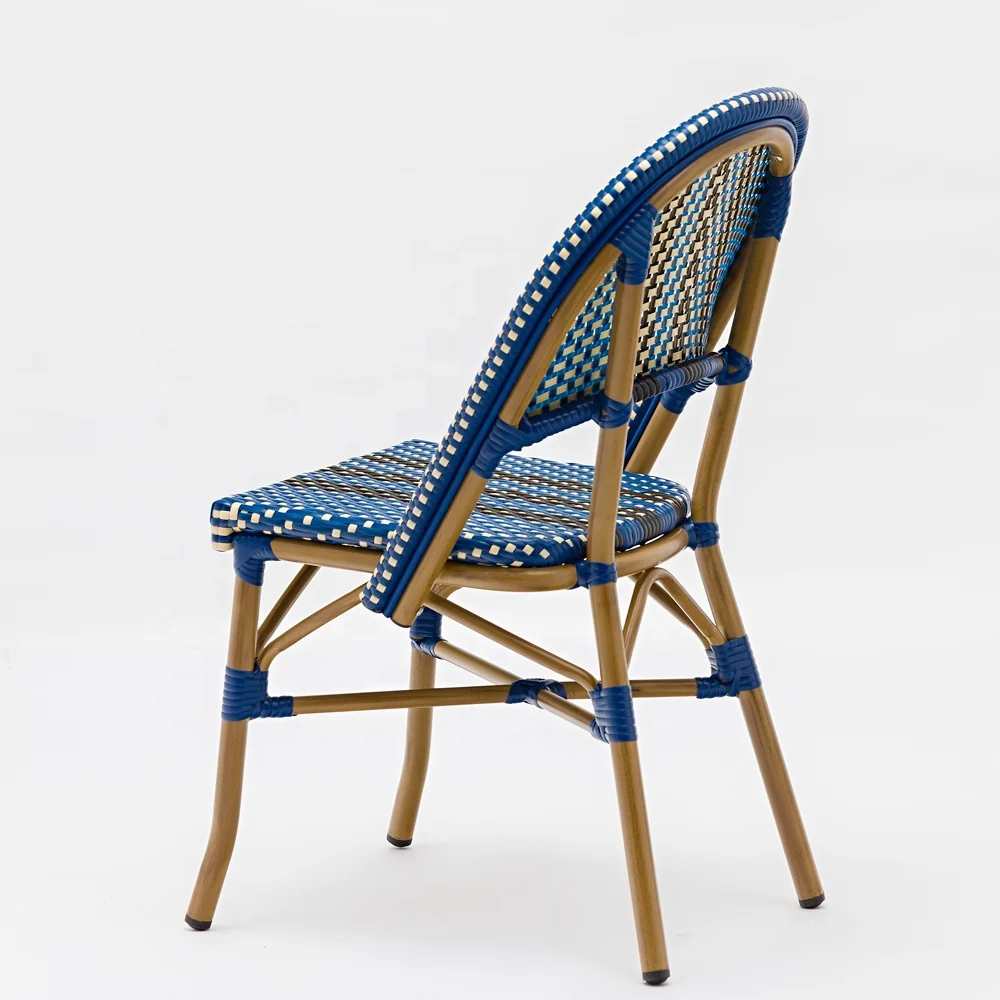 french cafe bistro chair aluminum rattan modern furniture for dining