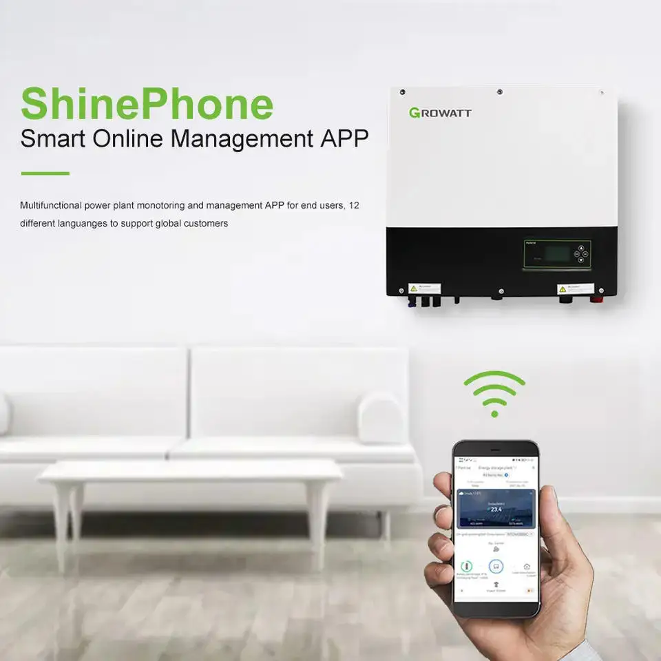 Growatt SPH 7000 TL3 BH UP factory price charger 7kw system solar hybrid inverter mppt