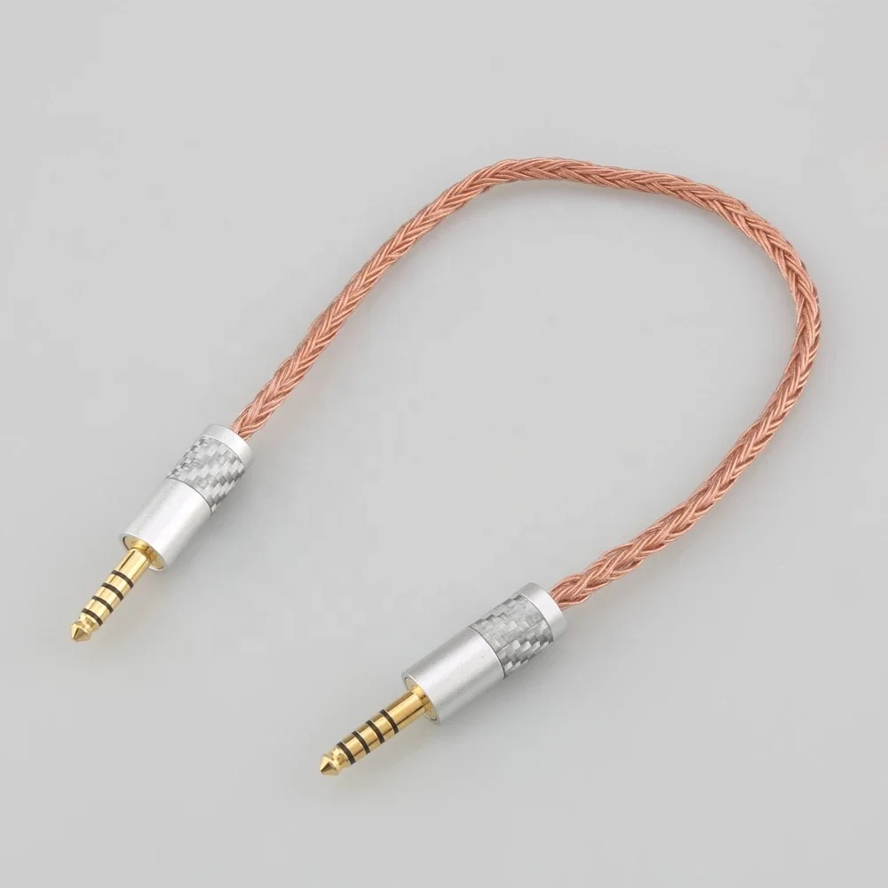 16 Core 99% 7N OCC Earphone Cable 4.4mm Balanced Male to 4.4mm Balanced Male Audio Adapter
