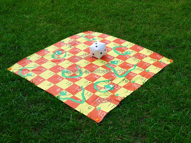 Summer Game 2 in 1 Snakes And Ladders Game Twister Game PVC Material For Kids Toys 2023