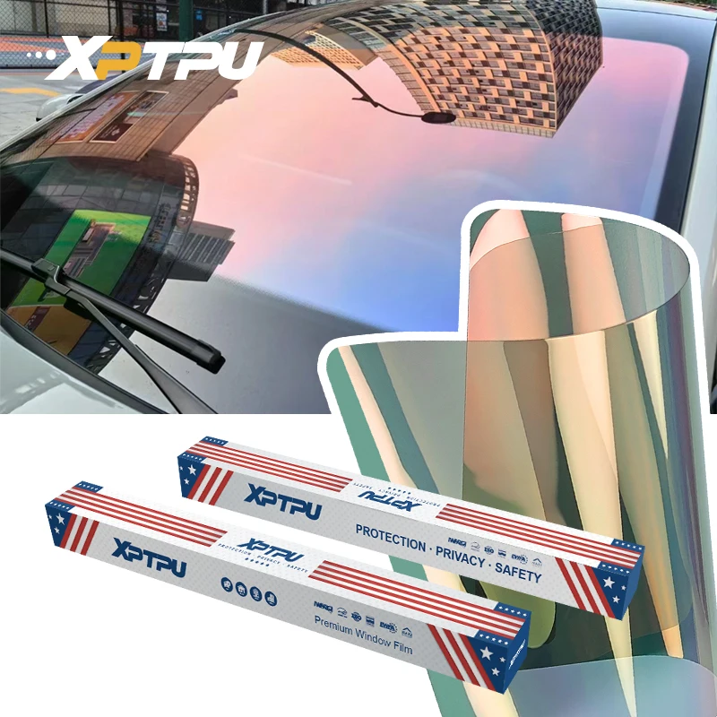 Sample One Car Size Color Change Chameleon Films Red Heat Rejection Nano Ceramic Window Tint