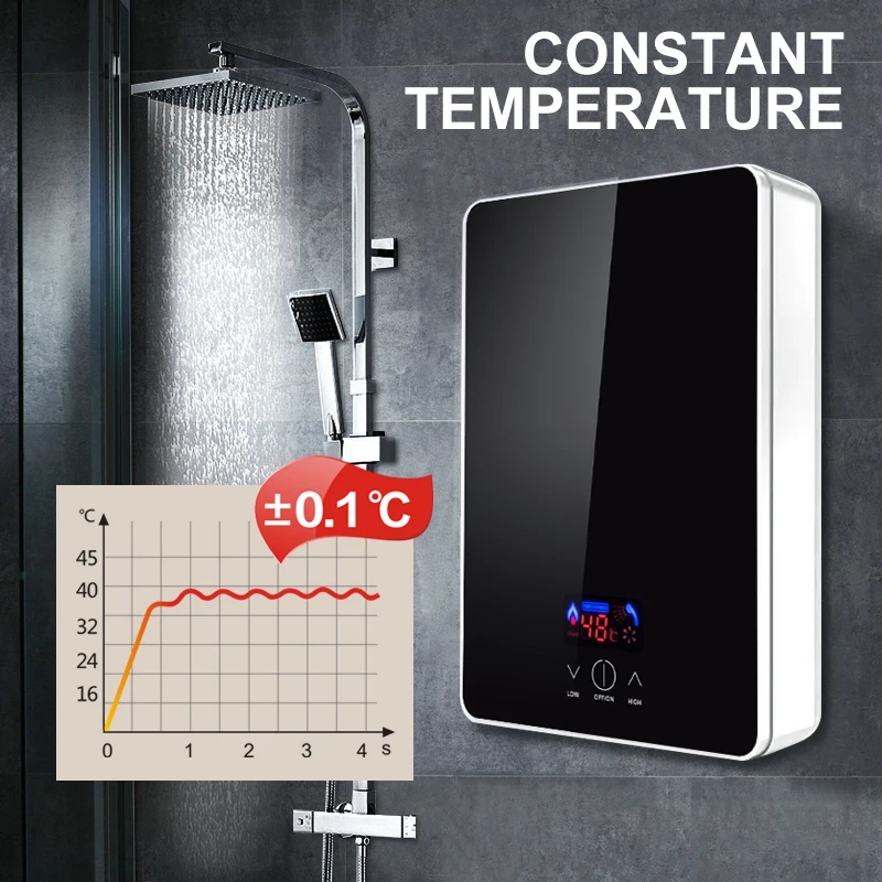 Low Price Wholesale 3.5KW 120V Tankless Electric Instantaneous Water Heater for household use