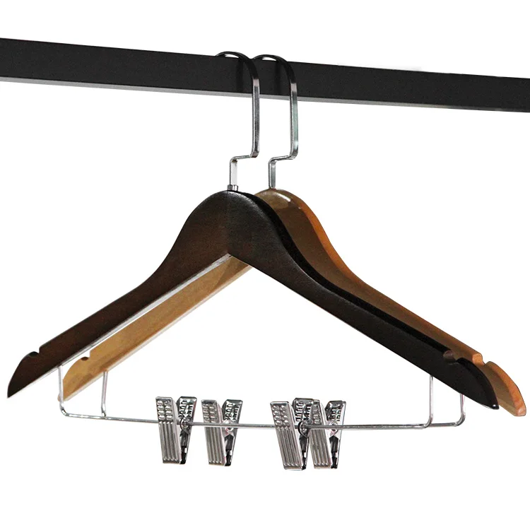 wholesale custom logo  wooden frame hanger personalized for pants