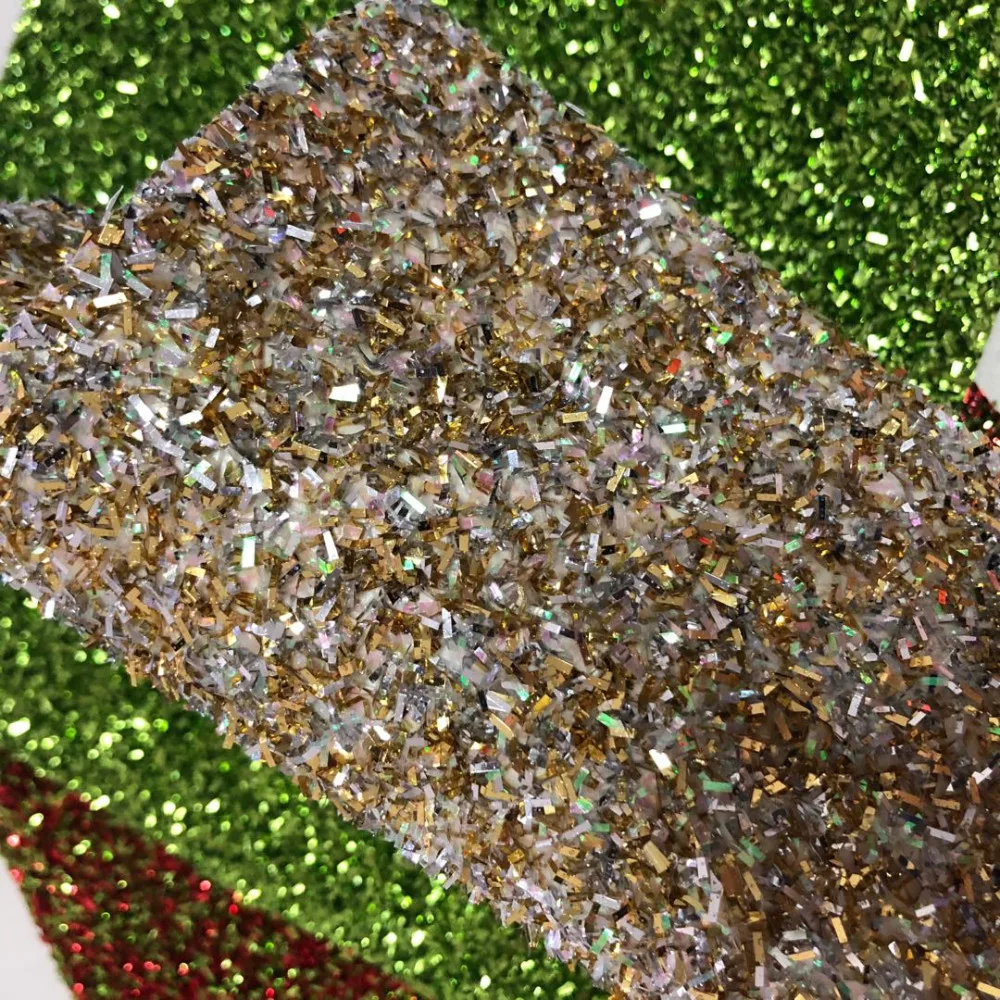 2019 new popular glitter tinsel fabric for making crafts for christmas and halloween