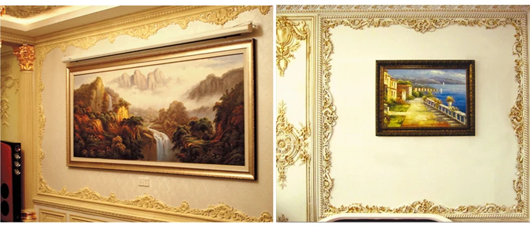 Banruo Victorian Aqua Polyurethane Photo Frame Art Frame for Wall Decor