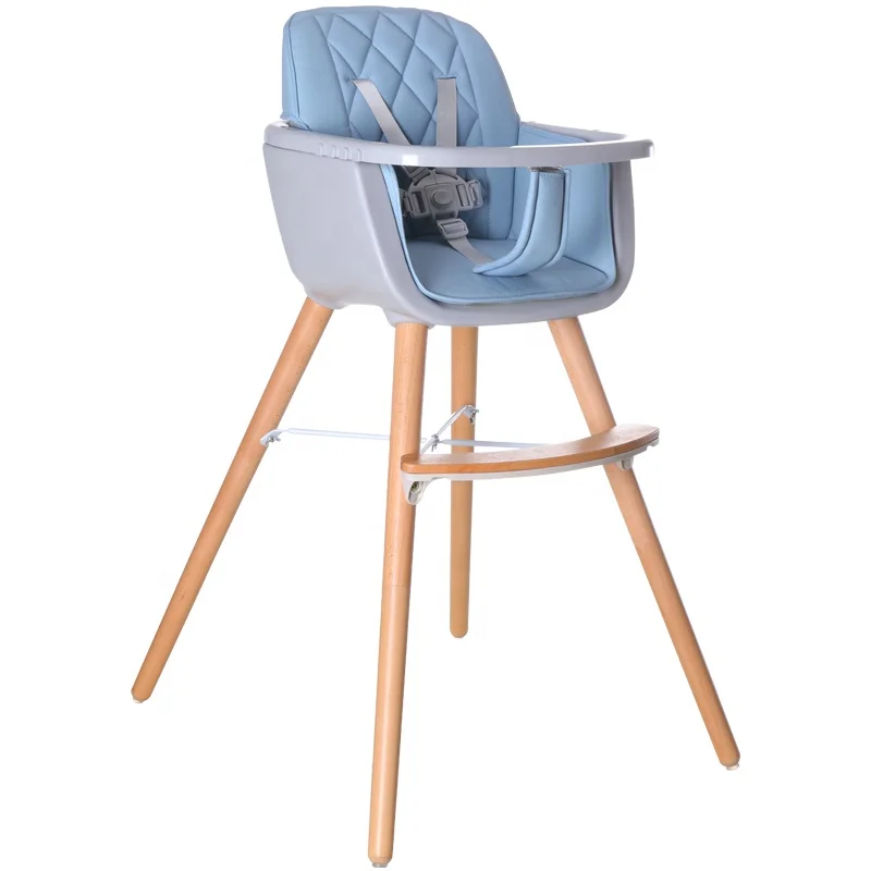 
Пластиковый высокий стул для кормления в ресторане, детский деревянный высокий стул из импортного немецкого бука, детское сиденье с подставкой для еды 