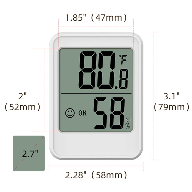Mini Temperature Gauge Humidity Meter Temperature sensor Indoor Digital Thermometer