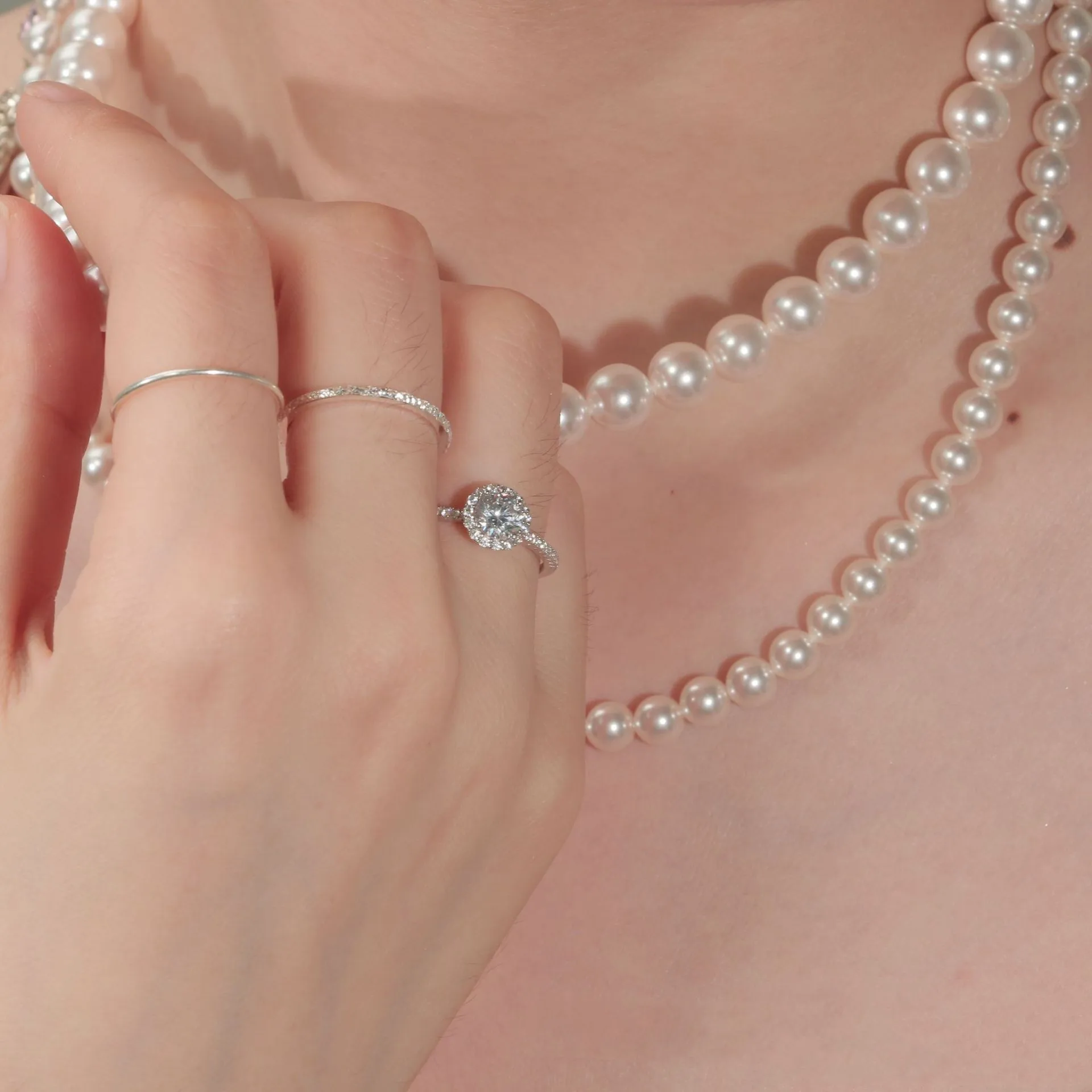 Vintage Crystal Freshwater 6mm 8mm Pearl Choker Necklace Real Pearl Necklace Women