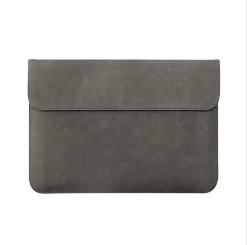 China laptop bag manufacturer slim customized logo PU Leather Sleeve Case For Laptop  waterproof laptop messager bag