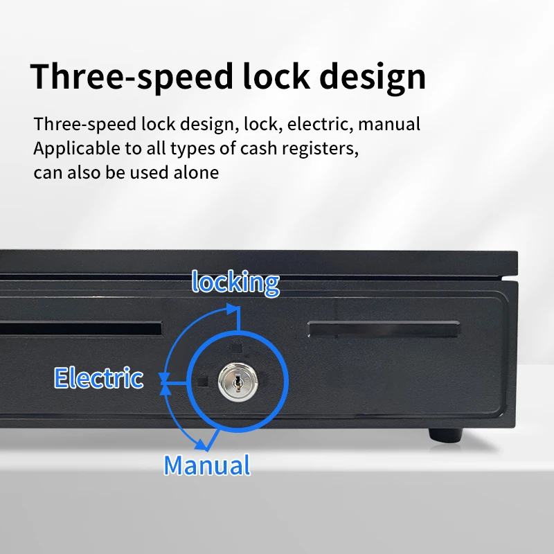 POS System Checkout Cash Register Drawer Box Tray with Cheque Slots Money Drawer for Efficient Transactions