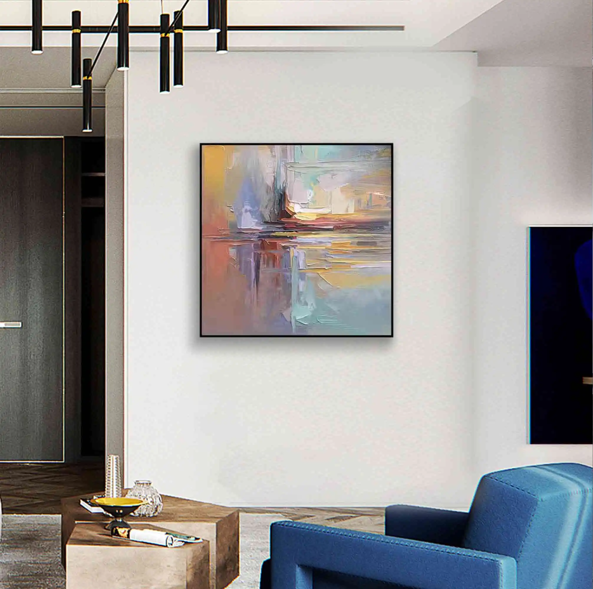 100% hand made abstract oil painting canvas in Shenzhen wall art picture abstract canvas oil painting