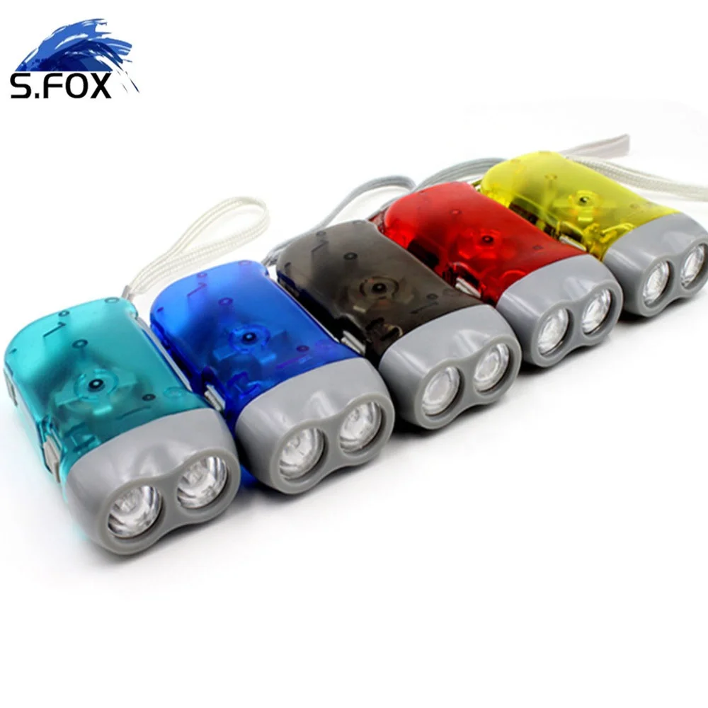 Outdoor Camping Emergency Flashlight Key Ring Mini Keychain Squeeze Light Micro LED Dynamo Flashlight