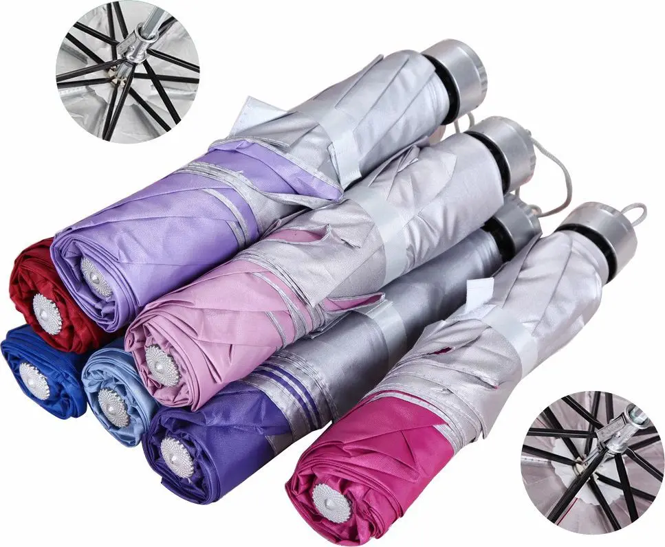 best Umbrella Factory Wholesale Cheap Price the Three 3 Folding Umbrellas Manual UV Coating Custom Umbrella with Logo