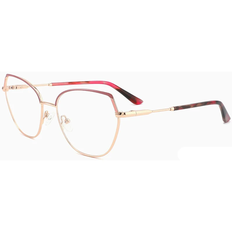 Designer Custom BominBranded Korean Fashion Eyewear Stainless Steel Metal Eyeglasses Thin Optics Blue Prescription Glasses Frame