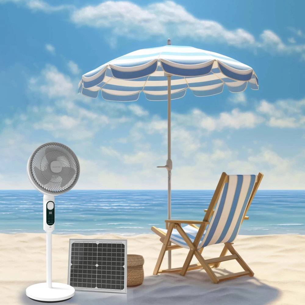 Solar Fan With Solar Panel DC Solar Air Circulation Fan Lithium Battery Solar Fans